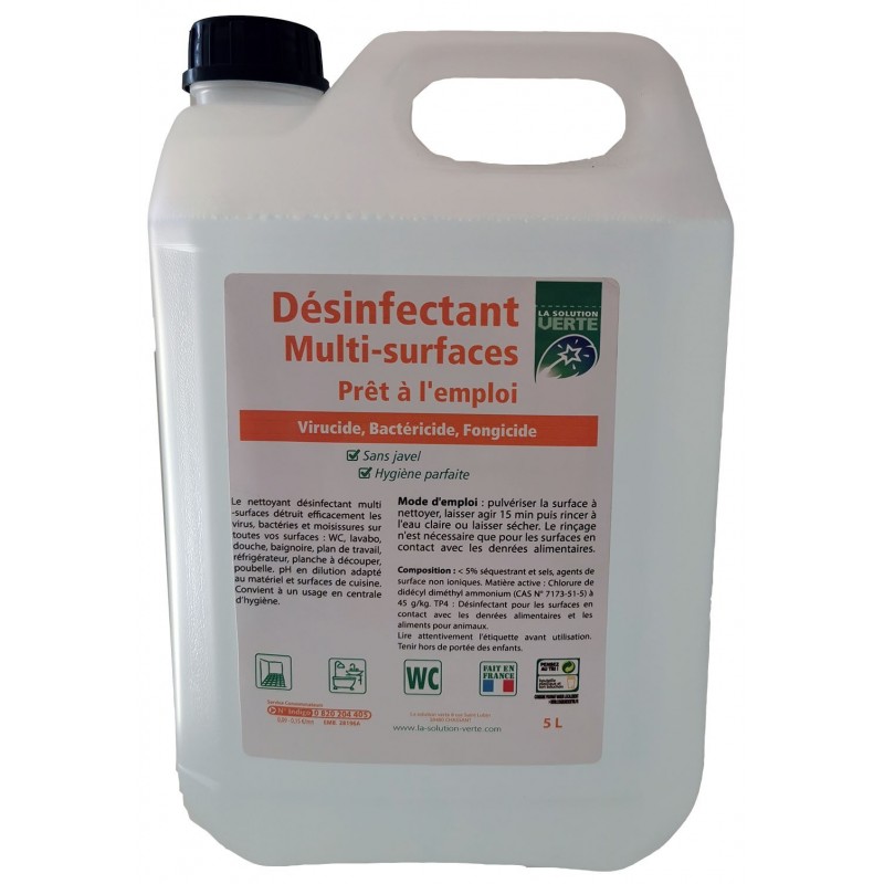 Désinfectant virucide en bidon de 5 Litres Désinfectant virucide en bidon de 5 Litres